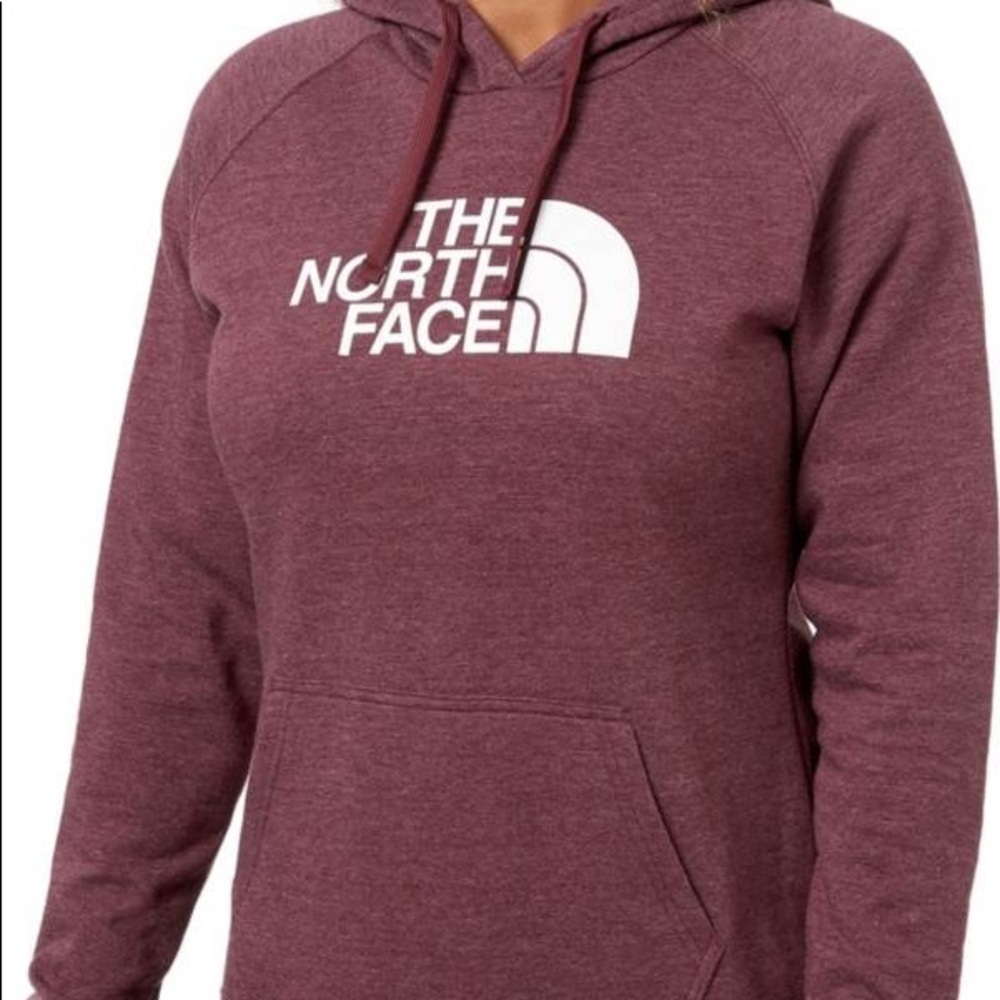 Fig Heather/TNF White North Face Hoodie (Womens M)